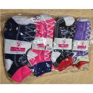 Women's Fancy Designer Socks, Crew Socks, 12-pack